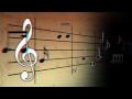 3D Musical Notes Video - Anaglyph Version Red Cyan Glasses