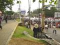 Red shirts retreat from ASEAN Summit Pattaya (FOOTAGE) 10 April 2009