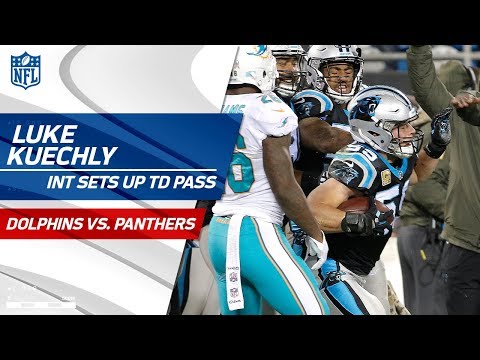 Video: Luke Kuechly's Sick Sideline INT Sets Up Cam Newton's TD Pass! | Dolphins vs. Panthers | NFL Wk 10