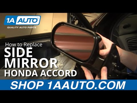 How To Install Repair Replace Side Rear View Mirror Honda Accord 98-02 1AAuto.com