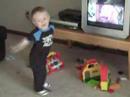 Nathan singing and dancing