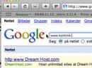 Skriv adressen det rigtige sted i browseren