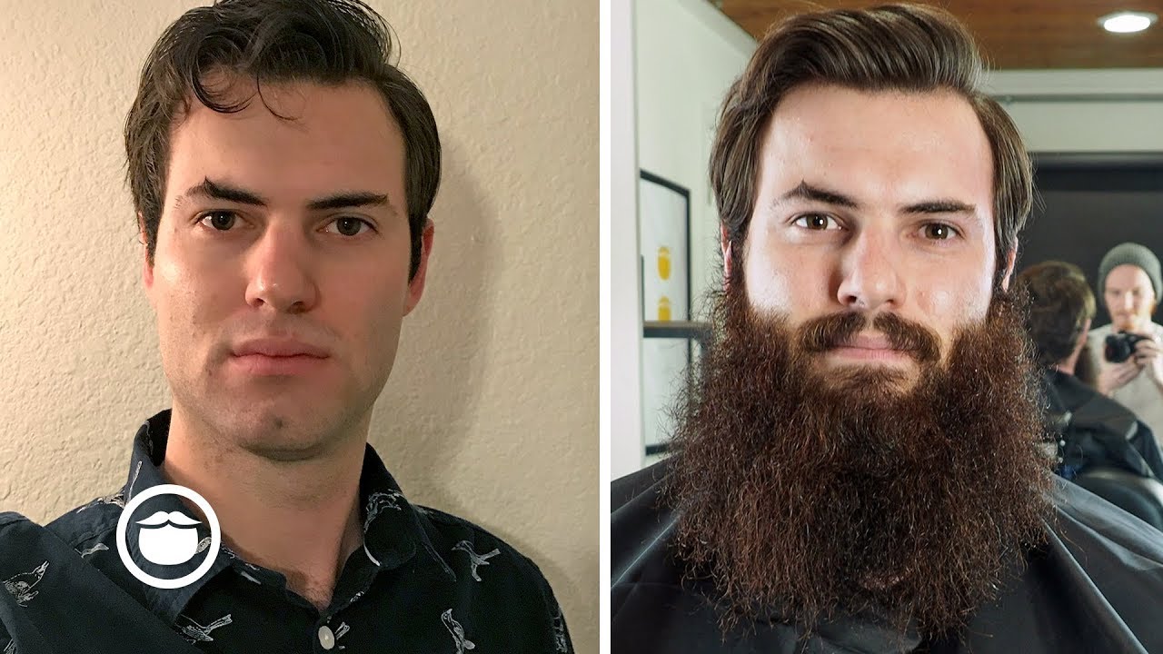 1 an de pousse de barbe en Timelapse