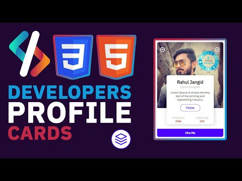 Profile card design HTML CSS