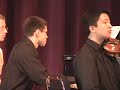 played by cristian valenzuela on piano, jimmy liu on violin, and abe katzen on cello. cornell university.