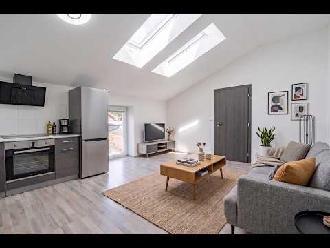 Video Moderní, podkrovní byt 2+KK pro bydlení či investici - Beroun-Závodí