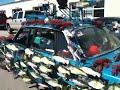 If you've never seen singing fish and lobsters on a car, then watch this video (from 24 Hours of LeMons) - http://bit.ly/AoTGp
