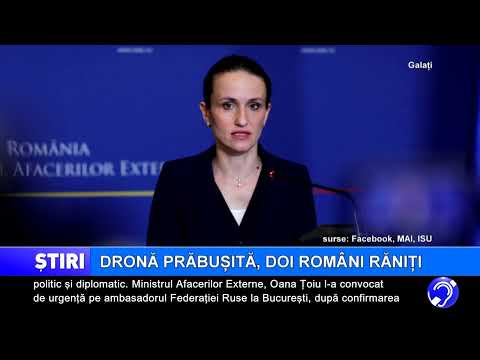 Dronă prăbușită, doi români răniți