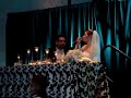 britt and eric take a sip of their wine and their wedding
