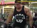 Jeff Long and Kris Lecomte train arms at Bev's Gym