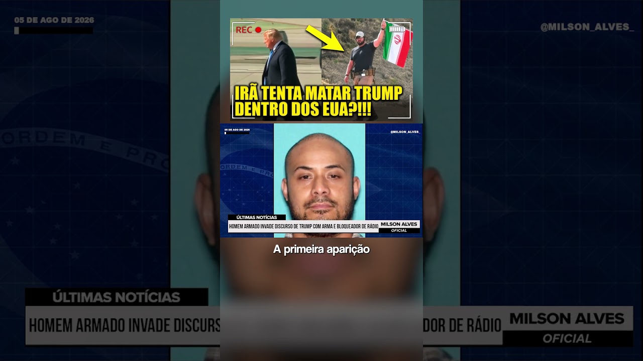 Homem armado INVADE DISCURSO de Trump com ARMA e bloqueador de rádio