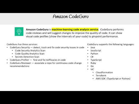 Introduction to Amazon CodeGuru for Code Optimization - AWS AI Practitioner AIF-C01