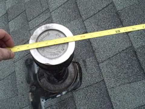 how to vent water heater through roof