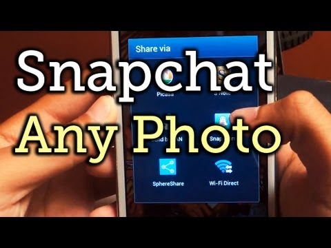 how to snapchat from gallery