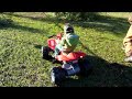 Gabriel riding his 4-wheeler for the 1st time