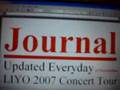 LIYO 2007 Journal Updated Everyday Concert Tour Click more