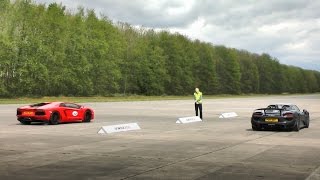 DRAG Race: Porsche 918 vs. Lamborghini Aventador
