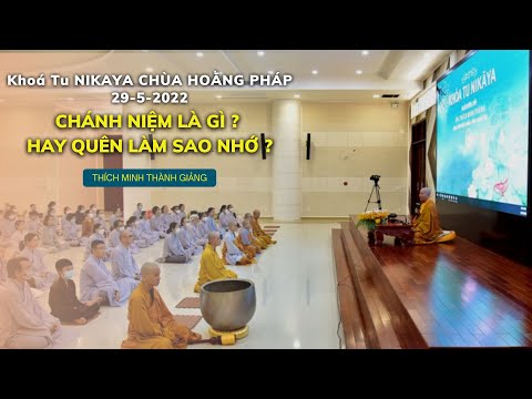 Khoá Tu NIKAYA Chùa Hoằng Pháp 29-5-2022 - Chánh Niệm Là Gì ? Hay Quên Làm Sao Nhớ ?