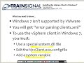 Installing the VMware vSphere Client in Windows 7