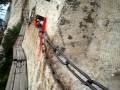 Sketchy high altitude hiking trail - china, cool, dangerous, hiking, huashan, mountain, sketchy, trail