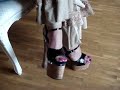Misstoenails shows her long toenails in new black highheels Misstoenails shows her long toenails in new black highheels