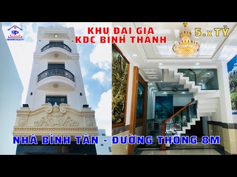 Nhà Bình Tân Vị trí Đường thông 8m -  Tổng Diện tích 4m x 15m, Xây dựng kiên cố 4 Tấm, 1 Trệt 3 Lầu .