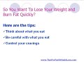 How To Lose Weight Fast and Quick