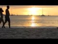 Phuket/Thailand, Sunset at Nai Harn Beach