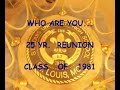 SLUH 25 YR. REUNION CLASS OF '81
