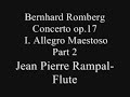 Jean Pierre Rampal - Bernhard Romberg-Flute Concerto 1st mvt, Part2, Rampal-Flute