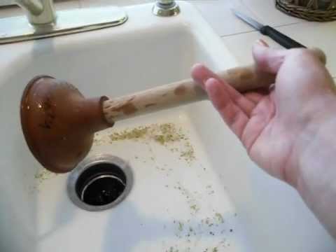 how to unclog kitchen sink without a plunger