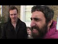 derek and geoffrey accost a confused michael fassbender, eager to enlist their old ally stelios in the continued fight against xerxes and his evil hoardes...