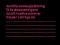 It must be summer - fountains of wayne w/ lirics