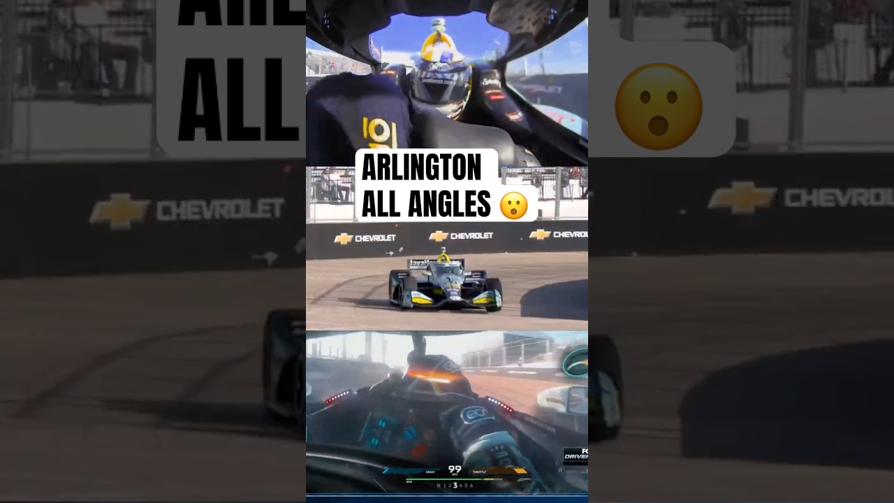 This MULTIVIEW though 😮 #indycar #racing #alexanderrossi #arlingtongp