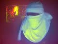 Techno Ninja Rave Dancing With Glow Sticks On Strings