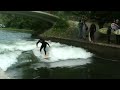Surfing on the Isarkanal, Thalkirchen, Munich Surfing on the Isarkanal, Thalkirchen, Munich