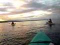 kayaking on costa rica's gulfo dulce at sunset