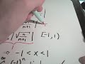Power Series - Finding the Interval of Convergence Power Series - Finding the Interval of Convergence