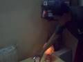 chinese noodles playfully