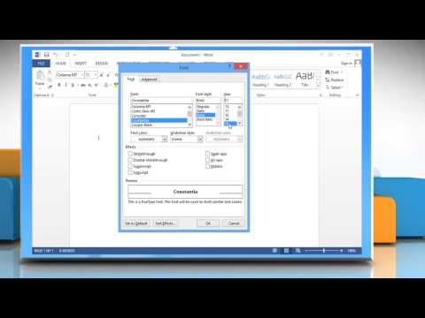 how to set default font in word 2013
