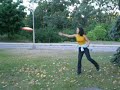 Playing Freesbe Disc