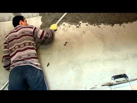 rebocar paredes - como usar a régua ao rebocar uma parede.