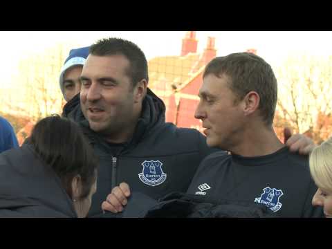 BLUE CRIMBO: Everton Under-21s Surprise Community Volunteer