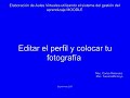 Editar tu perfil y colocar la foto