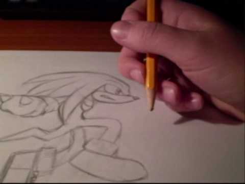 how to draw knuckles the echidna step by step