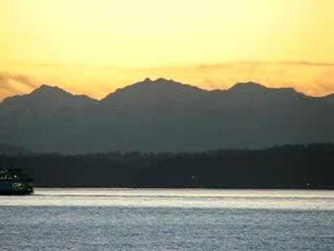 View of Olympic Mountains from Alki ...