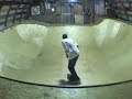 Skateboard thrashing in the Quonset Hut.