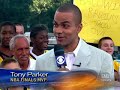 san antonio's tony parker brought his mvp trophy from the 2007 nba championship to 