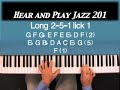 visit http://www.hearandplayjazz201.com or call 1-877-856-4187.

james wrubel, from the hear and play jazz 201 learning dvd, gives you a great inside look into some of his favorite fancy jazz 2-5-1 licks you can do with in jazz! 

it's a few minutes of a mega multi-hour course on playing by ear (with no sheet music).

james has played with jazz greats such as brian lynch, the late jon stubblefield, leslie drayton, keith fiddmont, the late ronald muldrow, tim green, bijon watson, gilbert castellanos, kim richmond, roger cairns, matt roberts, nedra wheeler, raymond pounds, del atkins, yoron israel, eddie palmieri, arturo o'farrill, conrad herwig, jimmy bosch, bobby sanabria, jose madera, los fakires, graham collier, george lewis and many more!

