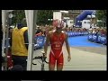 Sexy Swiss athlete gives up in a race. Reason unknown.